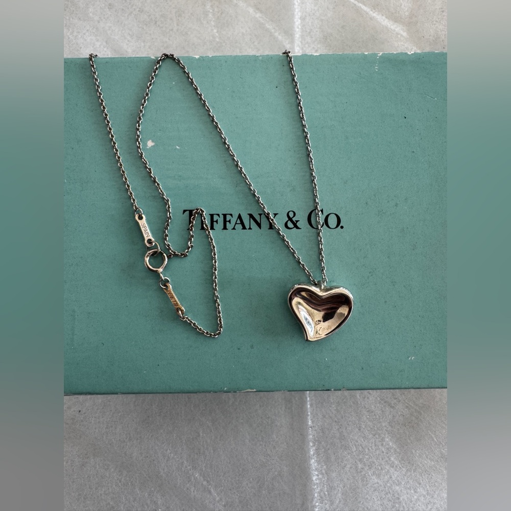 TIFFANY & CO. Silver FullHeart Pendant Necklace